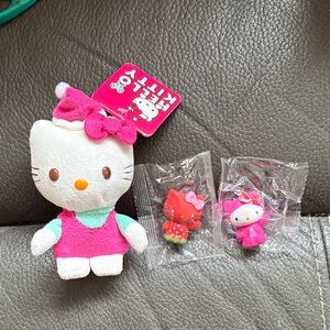 Hello kitty stuffed animal with cute figures set